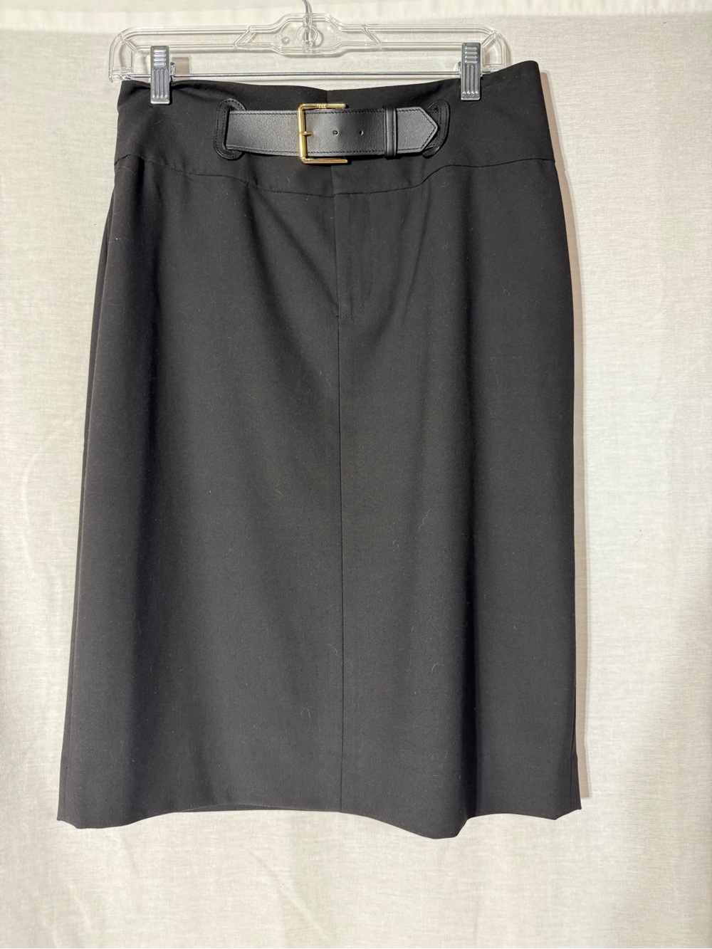 Ralph Lauren Black Pencil Skirt with accent Belt Size 6